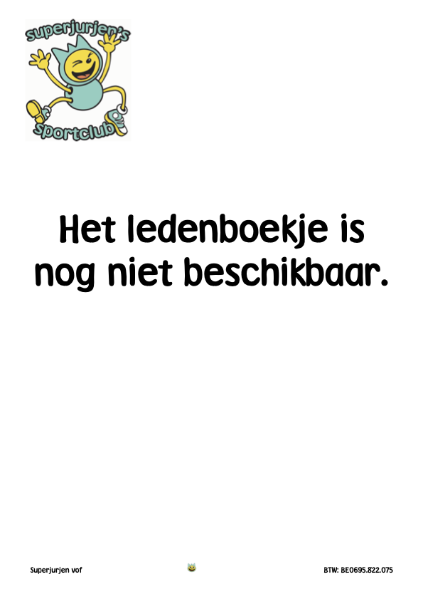 sportclub Ledenboekje